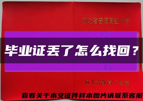 毕业证丢了怎么找回？缩略图