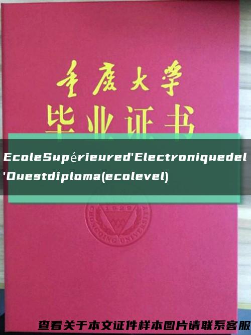 EcoleSupérieured'Electroniquedel'Ouestdiploma(ecolevel)缩略图