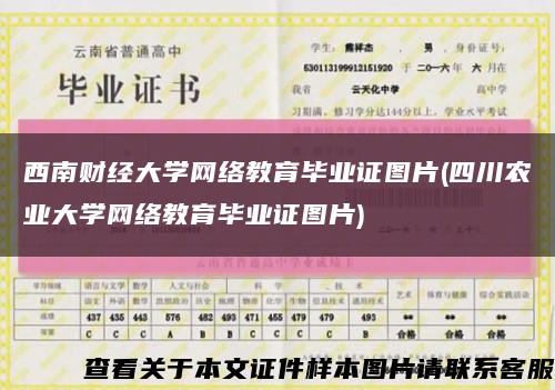 西南财经大学网络教育毕业证图片(四川农业大学网络教育毕业证图片)缩略图