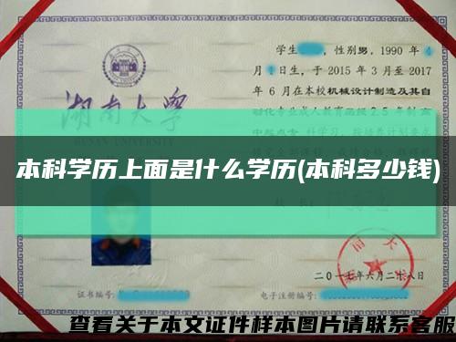 本科学历上面是什么学历(本科多少钱)缩略图