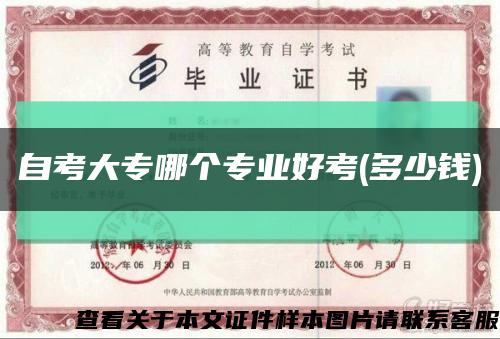 自考大专哪个专业好考(多少钱)缩略图