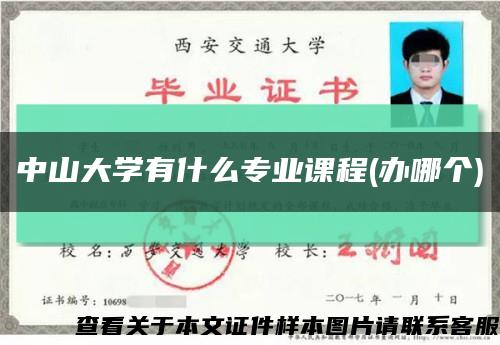 中山大学有什么专业课程(办哪个)缩略图