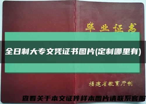 全日制大专文凭证书图片(定制哪里有)缩略图