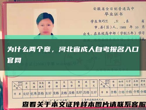 为什么两个章，河北省成人自考报名入口官网缩略图