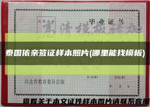 泰国依亲签证样本照片(哪里能找模板)缩略图