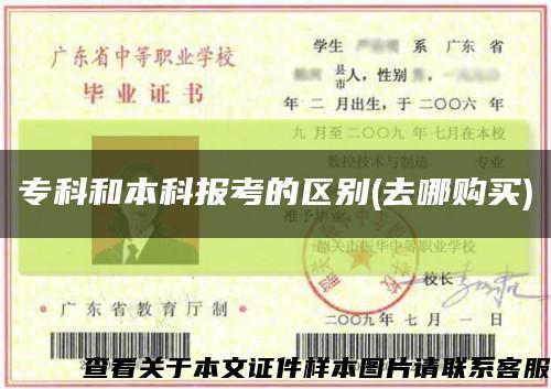 专科和本科报考的区别(去哪购买)缩略图