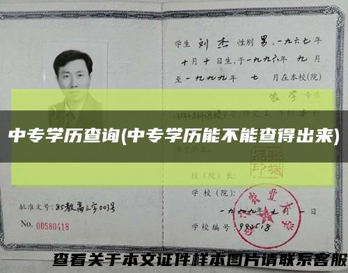 中专学历查询(中专学历能不能查得出来)缩略图