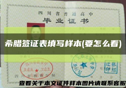 希腊签证表填写样本(要怎么看)缩略图