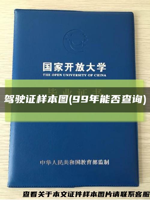 驾驶证样本图(99年能否查询)缩略图
