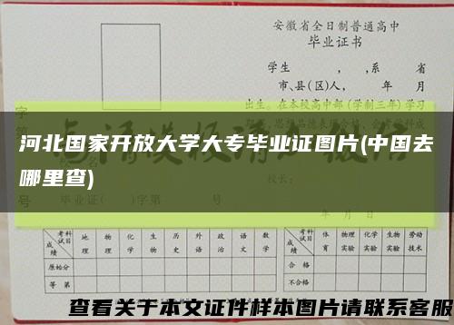 河北国家开放大学大专毕业证图片(中国去哪里查)缩略图