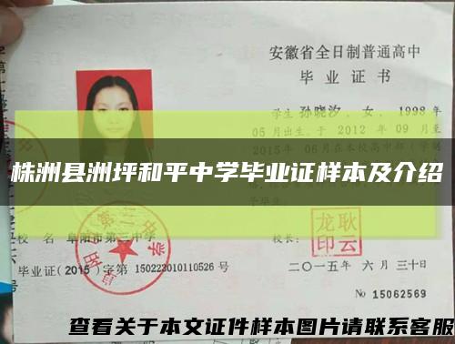株洲县洲坪和平中学毕业证样本及介绍缩略图