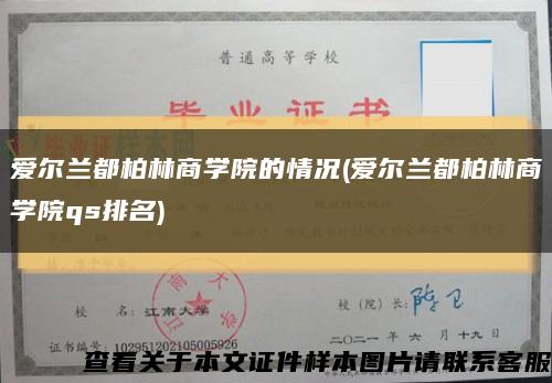 爱尔兰都柏林商学院的情况(爱尔兰都柏林商学院qs排名)缩略图