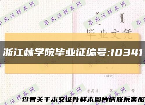 浙江林学院毕业证编号:10341缩略图