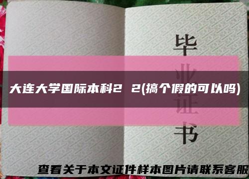 大连大学国际本科2 2(搞个假的可以吗)缩略图