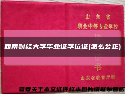 西南财经大学毕业证学位证(怎么公正)缩略图