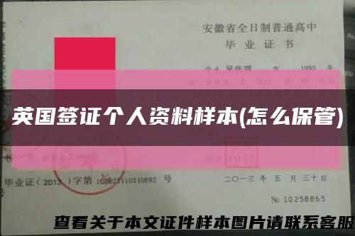 英国签证个人资料样本(怎么保管)缩略图