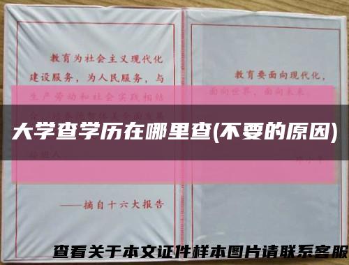 大学查学历在哪里查(不要的原因)缩略图
