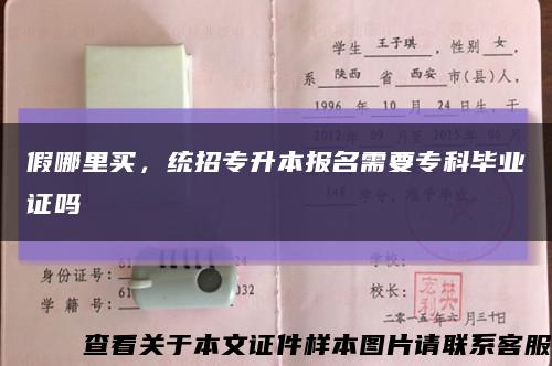 假哪里买，统招专升本报名需要专科毕业证吗缩略图