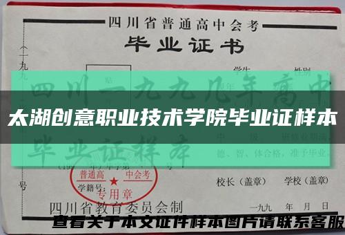 太湖创意职业技术学院毕业证样本缩略图