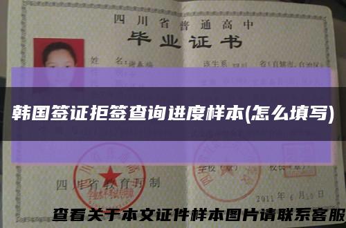 韩国签证拒签查询进度样本(怎么填写)缩略图