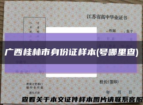 广西桂林市身份证样本(号哪里查)缩略图