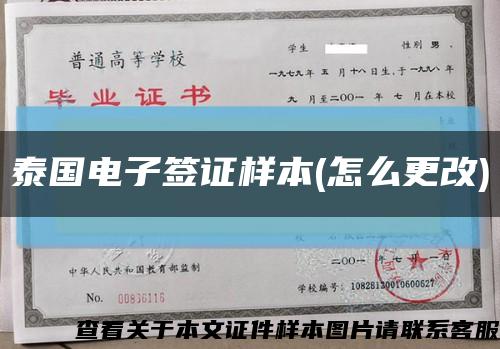 泰国电子签证样本(怎么更改)缩略图