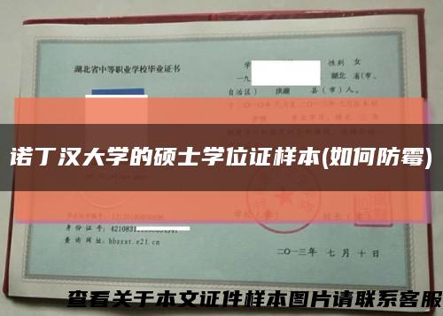 诺丁汉大学的硕士学位证样本(如何防霉)缩略图