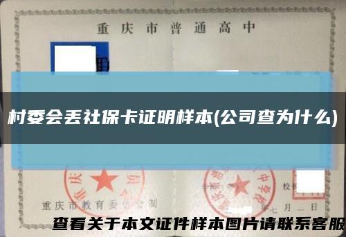 村委会丢社保卡证明样本(公司查为什么)缩略图