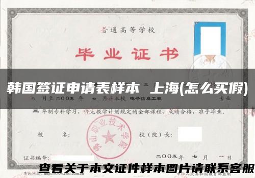 韩国签证申请表样本 上海(怎么买假)缩略图