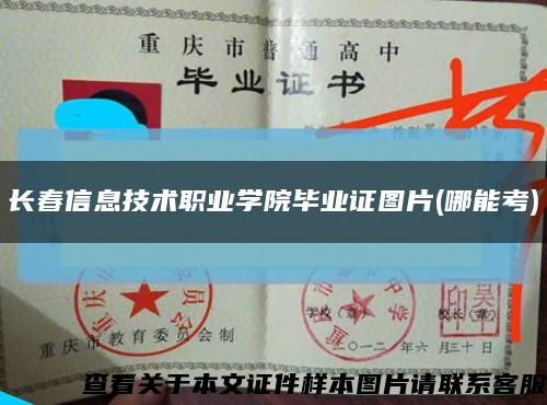 长春信息技术职业学院毕业证图片(哪能考)缩略图