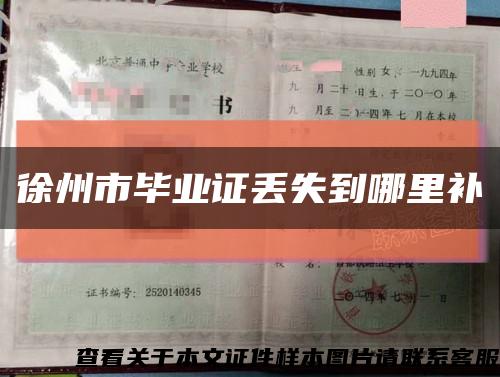 徐州市毕业证丢失到哪里补缩略图