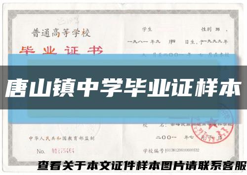 唐山镇中学毕业证样本缩略图