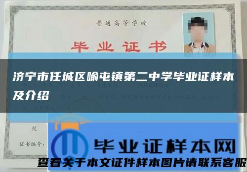 济宁市任城区喻屯镇第二中学毕业证样本及介绍缩略图
