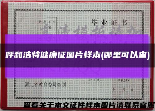 呼和浩特健康证图片样本(哪里可以查)缩略图