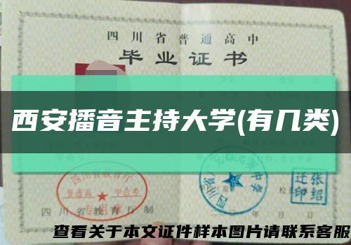 西安播音主持大学(有几类)缩略图