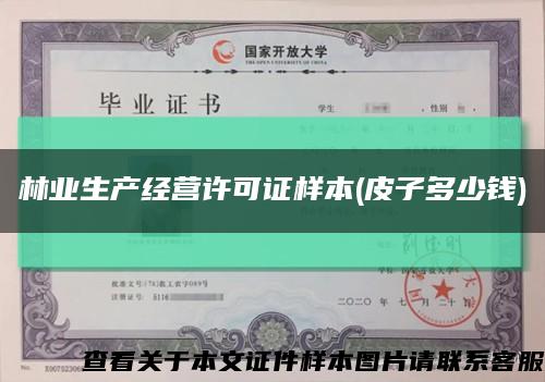 林业生产经营许可证样本(皮子多少钱)缩略图