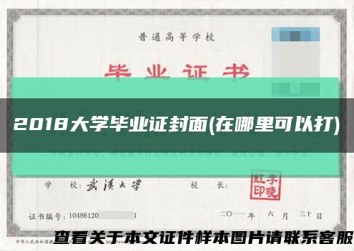 2018大学毕业证封面(在哪里可以打)缩略图
