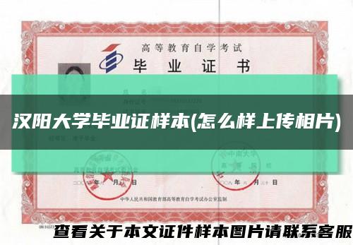 汉阳大学毕业证样本(怎么样上传相片)缩略图