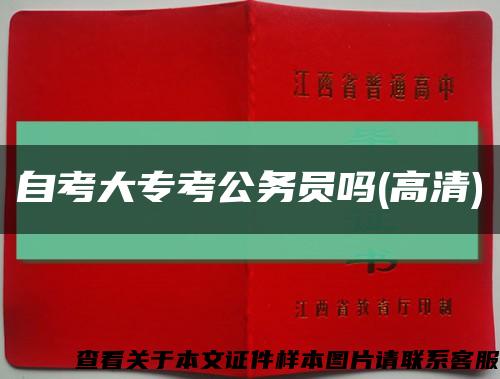 自考大专考公务员吗(高清)缩略图