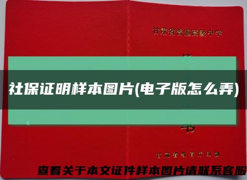 社保证明样本图片(电子版怎么弄)缩略图