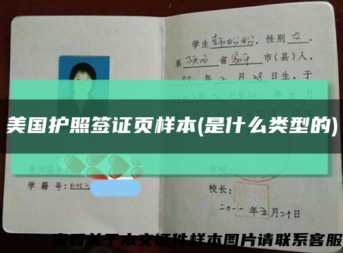 美国护照签证页样本(是什么类型的)缩略图