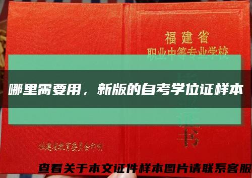 哪里需要用，新版的自考学位证样本缩略图