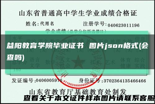 益阳教育学院毕业证书 图片json格式(会查吗)缩略图