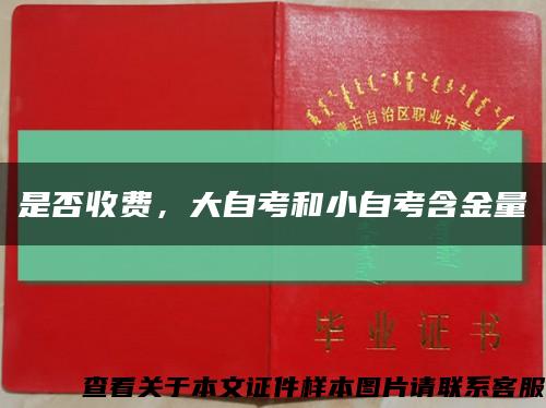 是否收费，大自考和小自考含金量缩略图