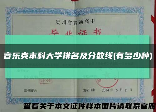 音乐类本科大学排名及分数线(有多少种)缩略图