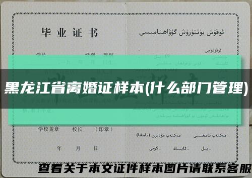 黑龙江省离婚证样本(什么部门管理)缩略图