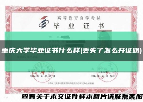 重庆大学毕业证书什么样(丢失了怎么开证明)缩略图