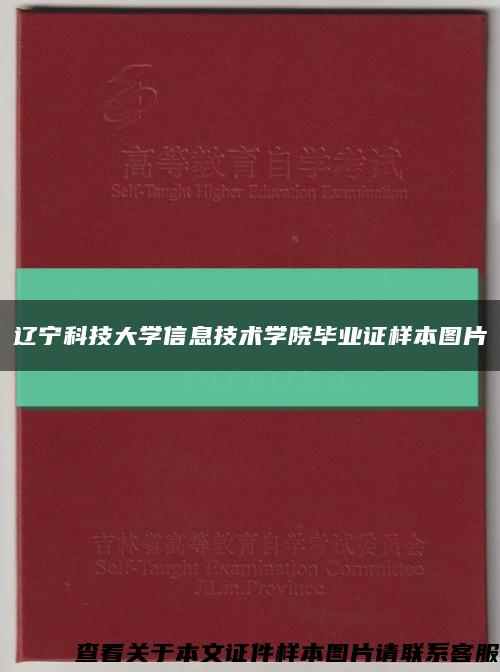 辽宁科技大学信息技术学院毕业证样本图片缩略图