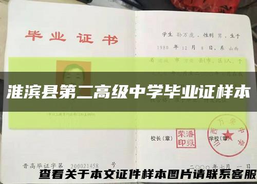淮滨县第二高级中学毕业证样本缩略图
