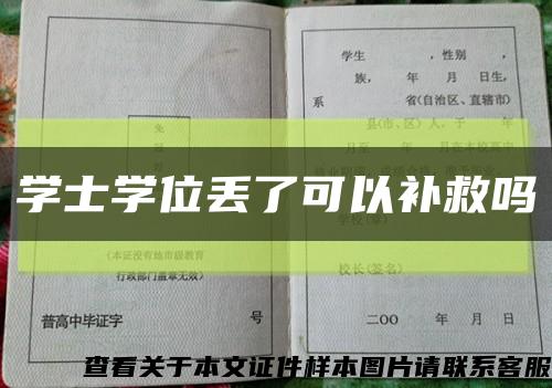 学士学位丢了可以补救吗缩略图